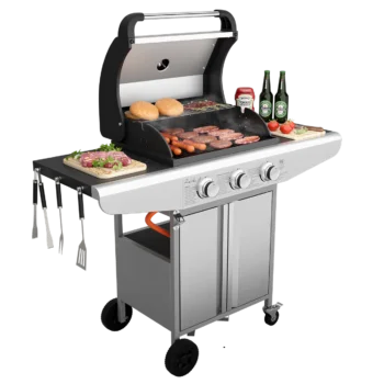 grill gazowy srebrny 
